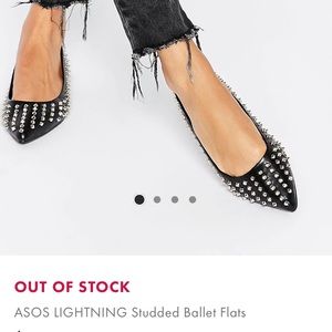 ASOS lightning studded ballet shoes 9